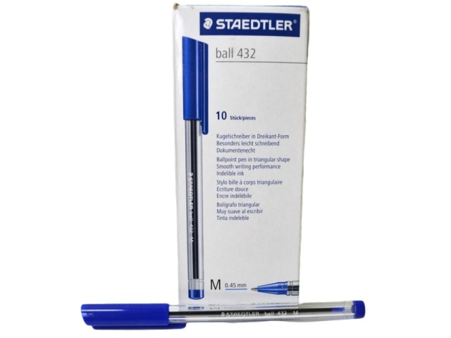 Ball Point Pen 10pk Ball Point Pen Blue Ink Staedtler