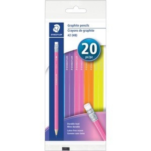 Pencils 20pk Neon Hb Staedtler