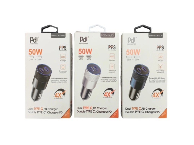 Car Charger 50W 2x USB Type-C®