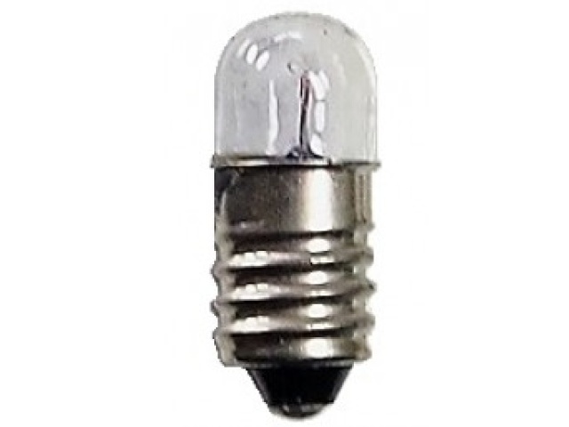 Miniature Light Bulb T10, E10 2.2V, 0.3A, 0.25 Watt Warm White