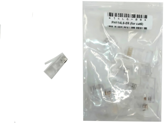 Modular plug 8 Pins CAT6 8P8C RJ45 bag of 10
