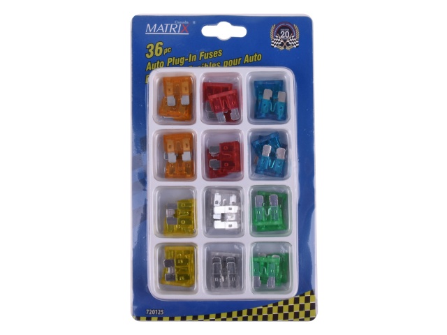Auto Blade Plug In Fuse Set 36 Pc