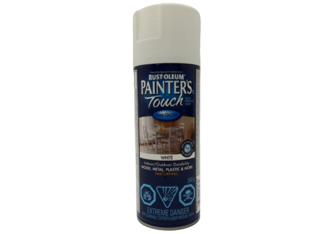 Spray Paint Semi Gloss White Rust-oleum 340g Painters Touch Multi-Purpose