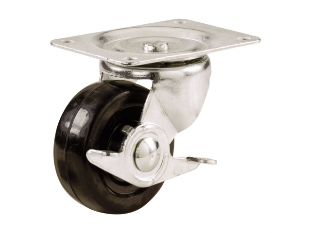 Caster 75mm Swivel With Brake 3 inch 175 lb. load capacity 9511