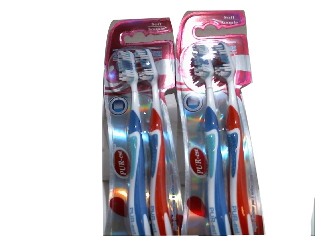 Toothbrush 2 Pack Soft Adult Purest