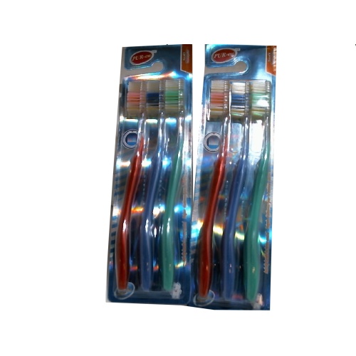 Toothbrush 3 Pack Soft Adult Purest