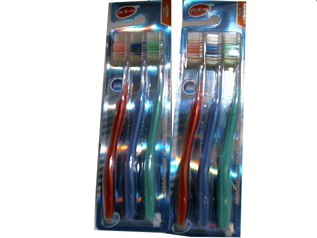 Toothbrush 3 Pack Soft Adult Purest