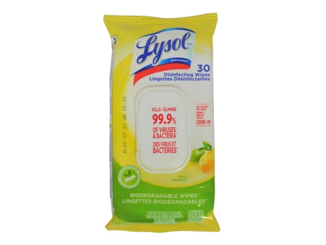 Disinfecting Wipes 30pk Citrus Lysol