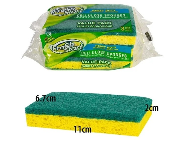 Heavy Duty Sponge 3 Pack Fresh Start
