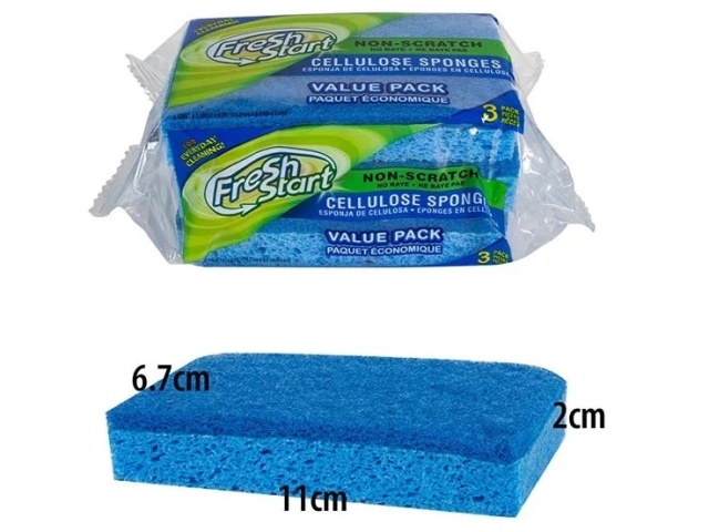 Non-Scratch Sponge 3 Pack Fresh Start