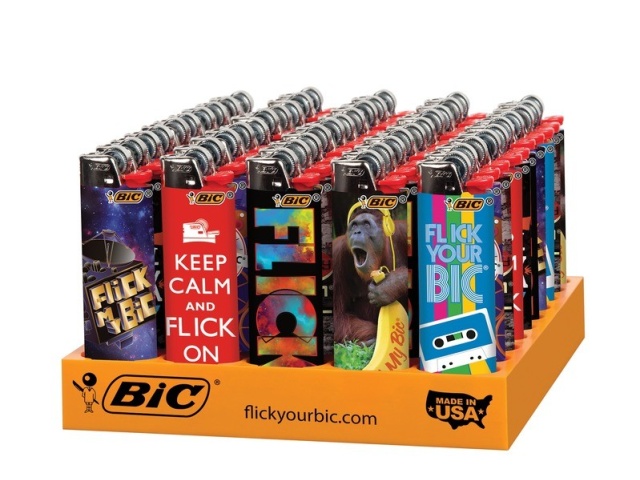 Large Lighter Assorted Designs 50 Per Disp. - Each Sold Individually Bic