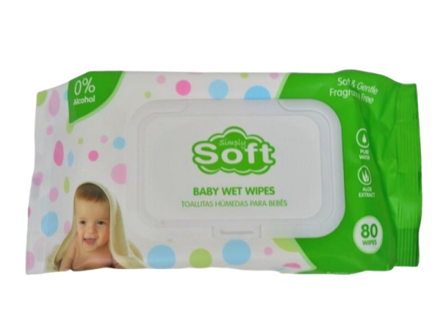 Wet Wipes 80pk Simply Soft