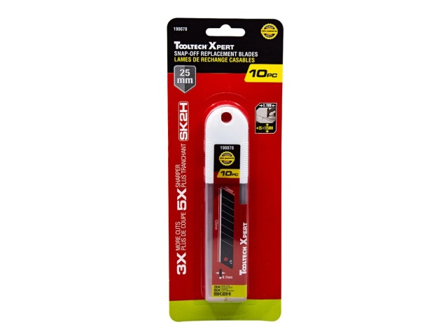 replacement Blades 25 mm snap off 25x0.7x125mm 10 pack