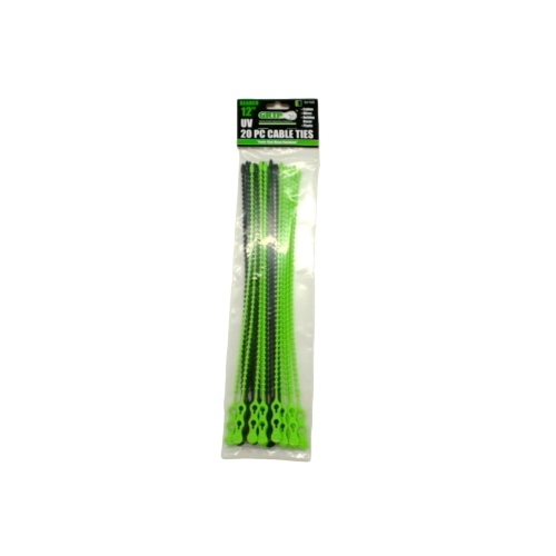 12 Beaded Cable Ties 20pk. Grip