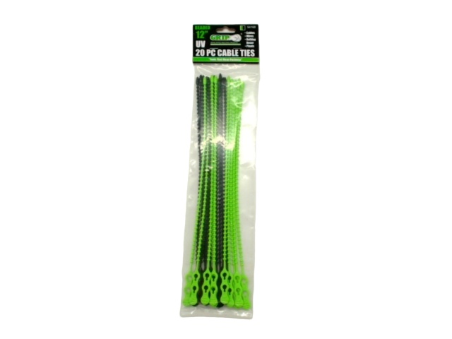 12 Beaded Cable Ties 20pk. Grip\
