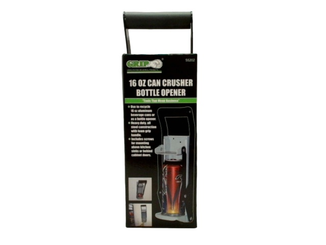 16oz. Can Crusher Bottler Opener Grip