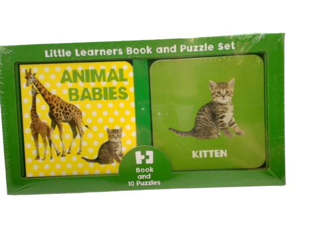 Little Learners Book & Puzzle Set Animal Babies