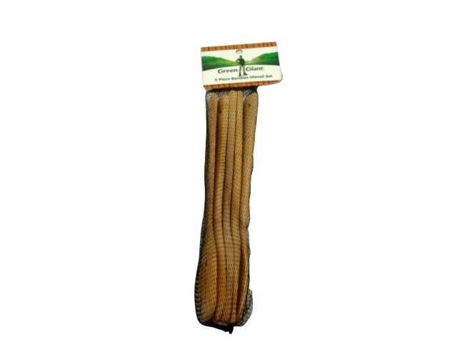 5pc. Bamboo Utensil Set Green Giant