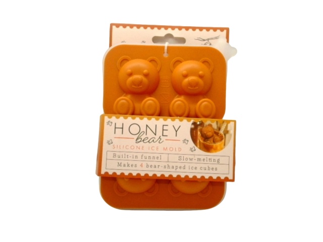 Silicone Ice Mold Honey Bear W/funnel
