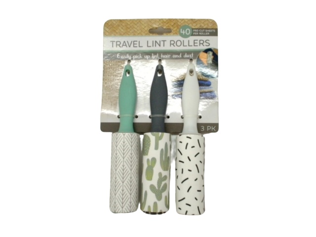 Travel Lint Rollers 3pk. 40 Sheets Per Roller