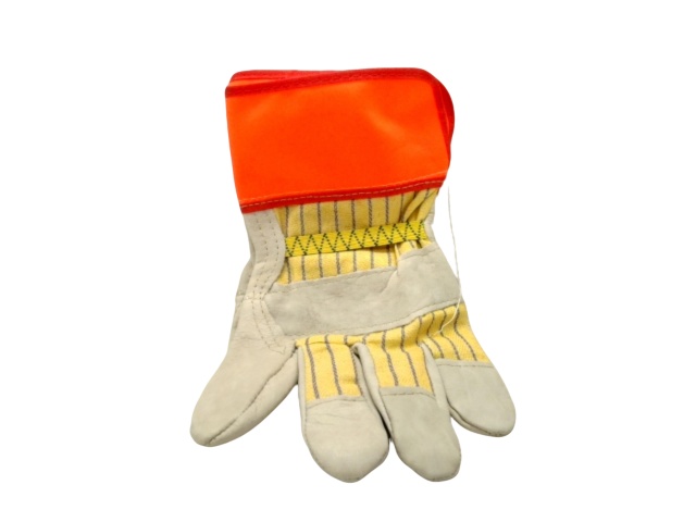 Work Gloves Cowhide Fluorescent Cuff Forcefield