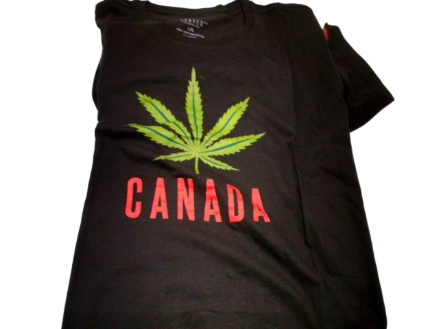T Shirt Black Large Weed Canada