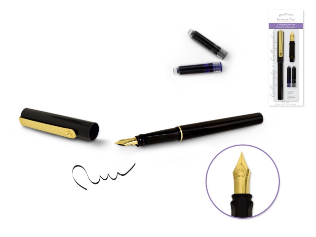 Calligraphy Pen Set  #1.3 Nib/Black+Blue Ink Scrappin-Gear