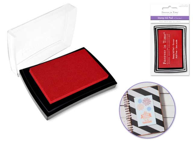 Stamp Ink Pad really red 1.5x2.5\
