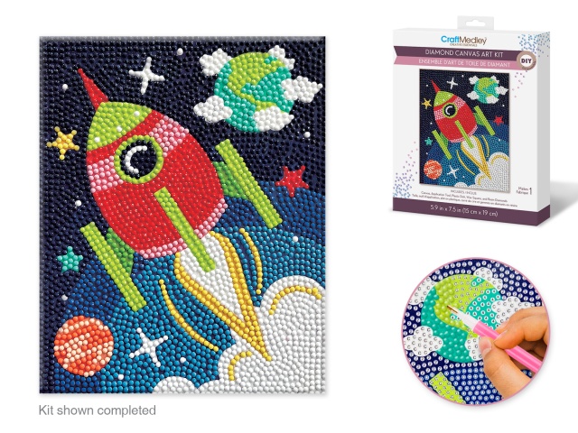 Diamond Painting Kit DIY E) Rocket Ship