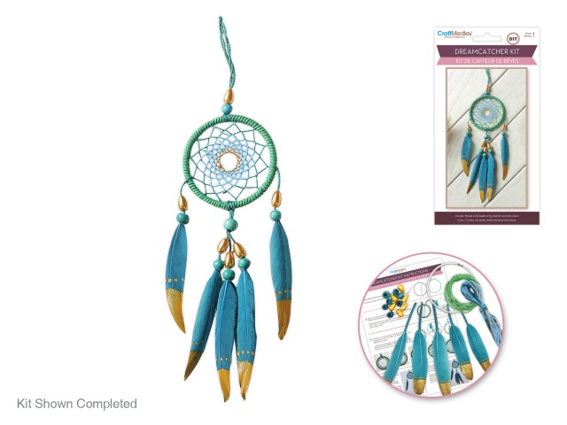 Dream Catcher w/Beads DIY A) Turquoise