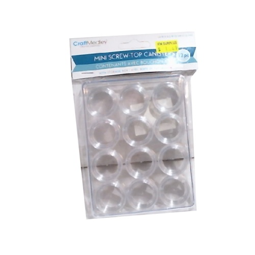 Mini Canisters 3X1.3cm.Screw Top