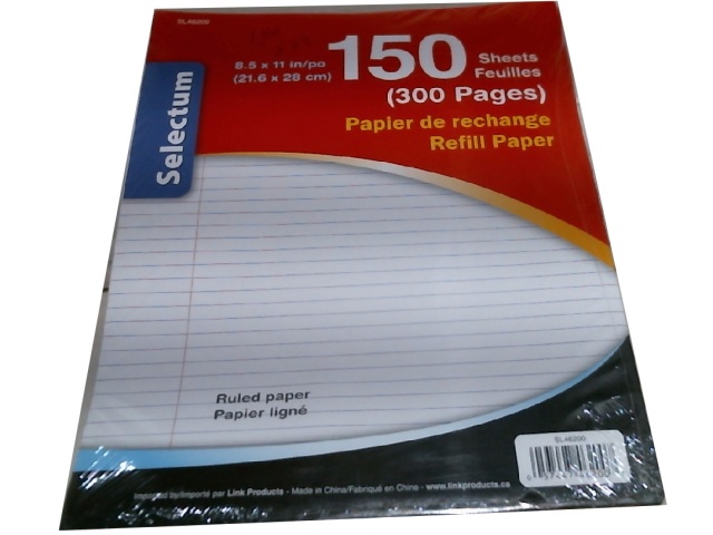 Refill Paper 150 Sheet Ruled