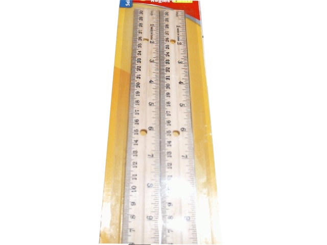 Rulers 2Pk. 30cm./12 Wood with Metal Edge\