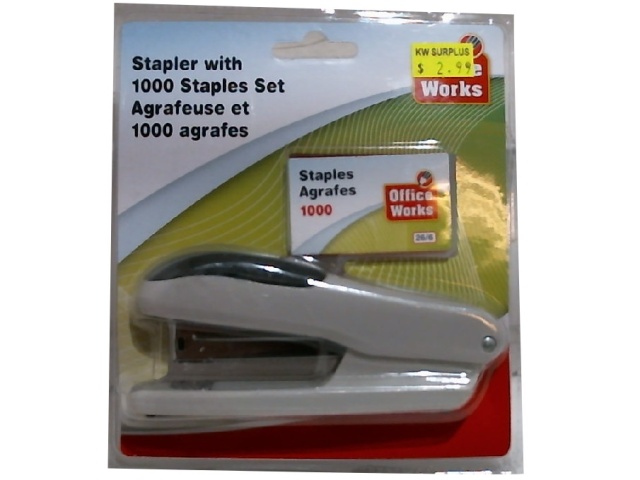 Stapler w 1000 Staples Set 26/6 Office Works