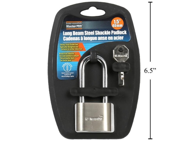 Padlock 40mm Long Beam Master Pro