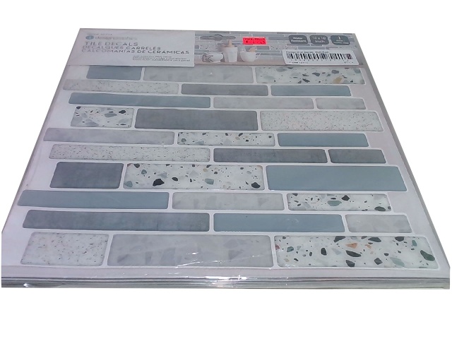 Wall Decal Multi Rec. Tile Blues/Terrazzo iDesign