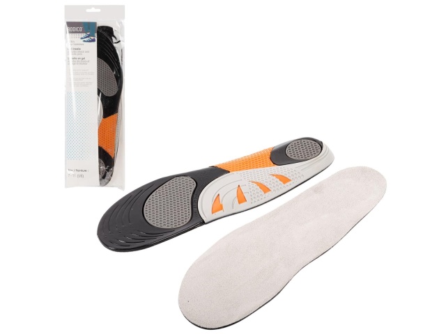 Gel insoles for Men, Polybag with card insert Bodico