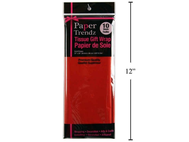 Tissue Paper Wrapping Red 10 sheets 20x26 50.8x66cm