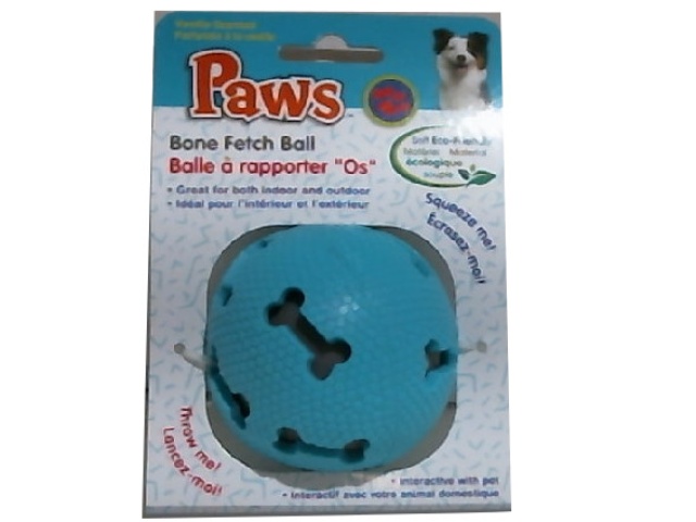 Bone Fetch Ball, 4 colours Paws