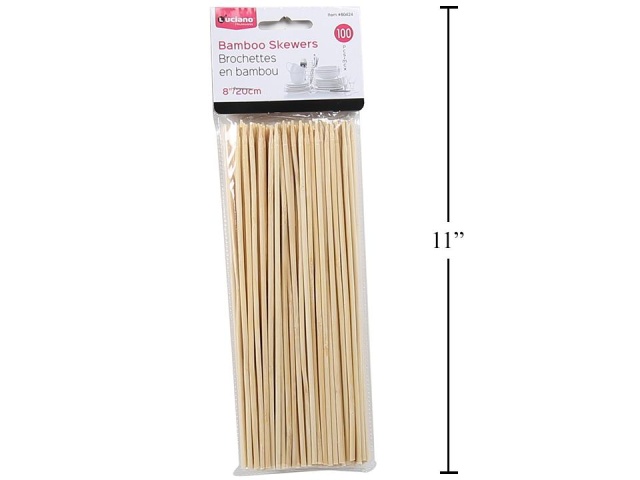 Bamboo Skewers 100-pc 8 Luciano\