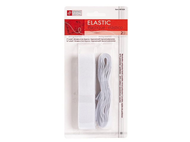 ELASTIC SET 2PC 25mm x 2m & 12m SEWING ESSENTIALS