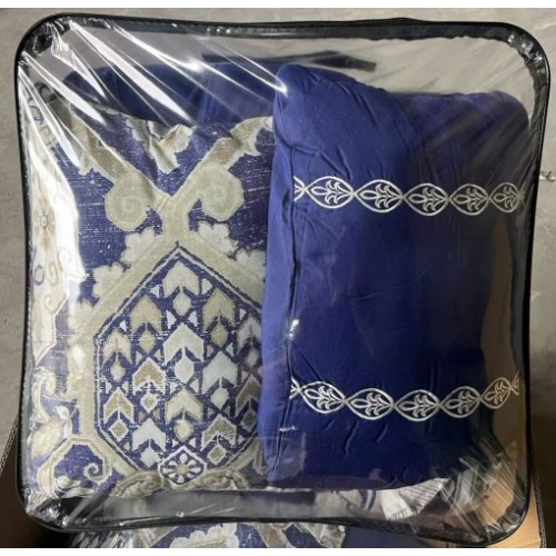 Comforter Set 7PC – Jacquard / Blue King