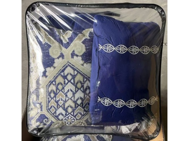 Comforter Set 7PC – Jacquard / Blue King