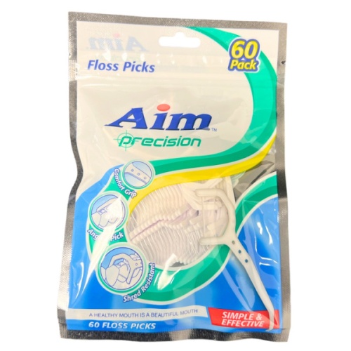 Floss Picks 60pk Precision Aim