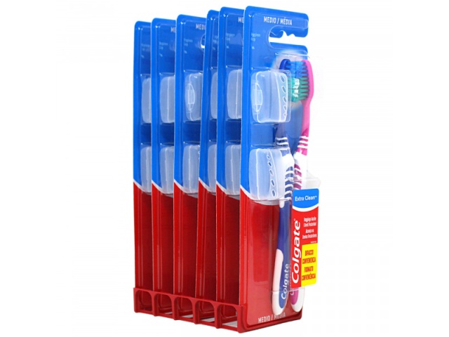 Toothbrush Medium 2pk + Hygiene Cap Colgate