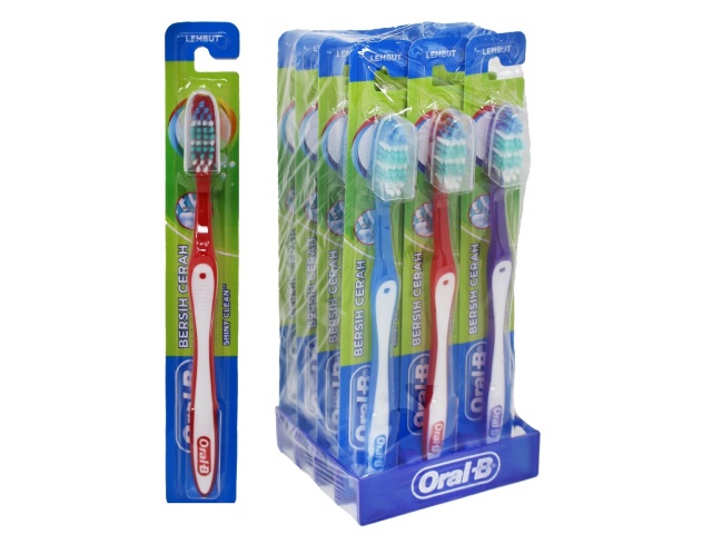 Toothbrush Soft Shiny Clean + hygiene Cap/96 Oral-B