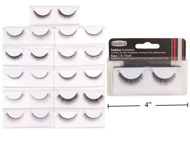 Eyelashes with glue 12 styles bodico