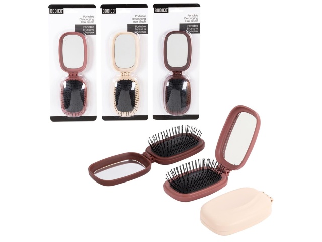 Hairbrush Flex-Bristle Detangler Travel Bodico