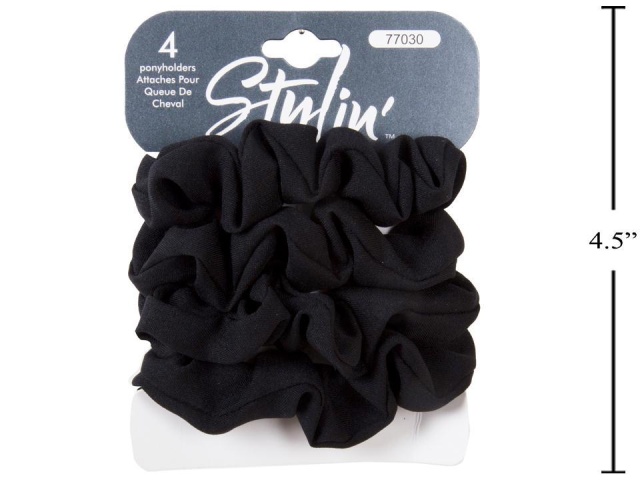 PonyHolders 4-PC black h/c Stylin