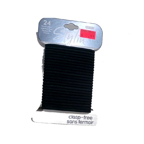 Ponyholder 24-pc. Black Clasp free Stylin